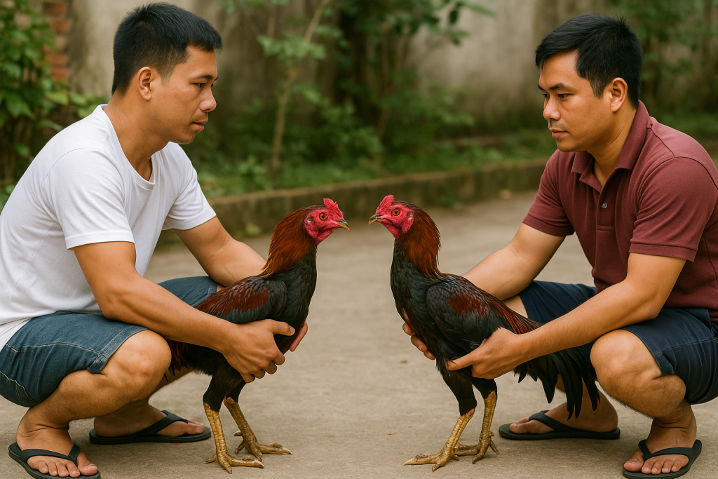 Cách vần vỗ Gà chọi tơ vần hơi bịt mỏ và cựa trong sới khô ráo; rèn sức bền tim phổi và độ dẻo cơ khớp.